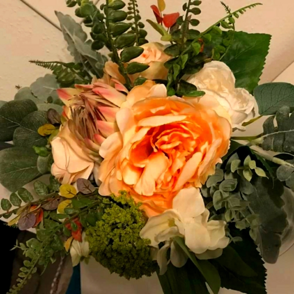 Wedding Brides Bouquet Stunning Bridal Blush Tropical Custom FINAL SALE NEW ITEM
